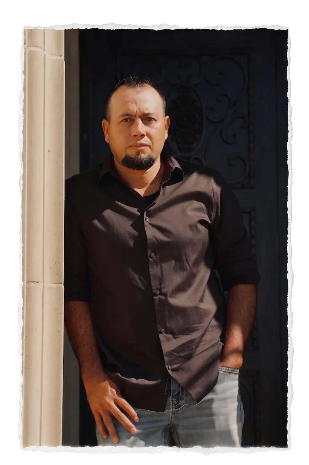 Portrait at the workshop door